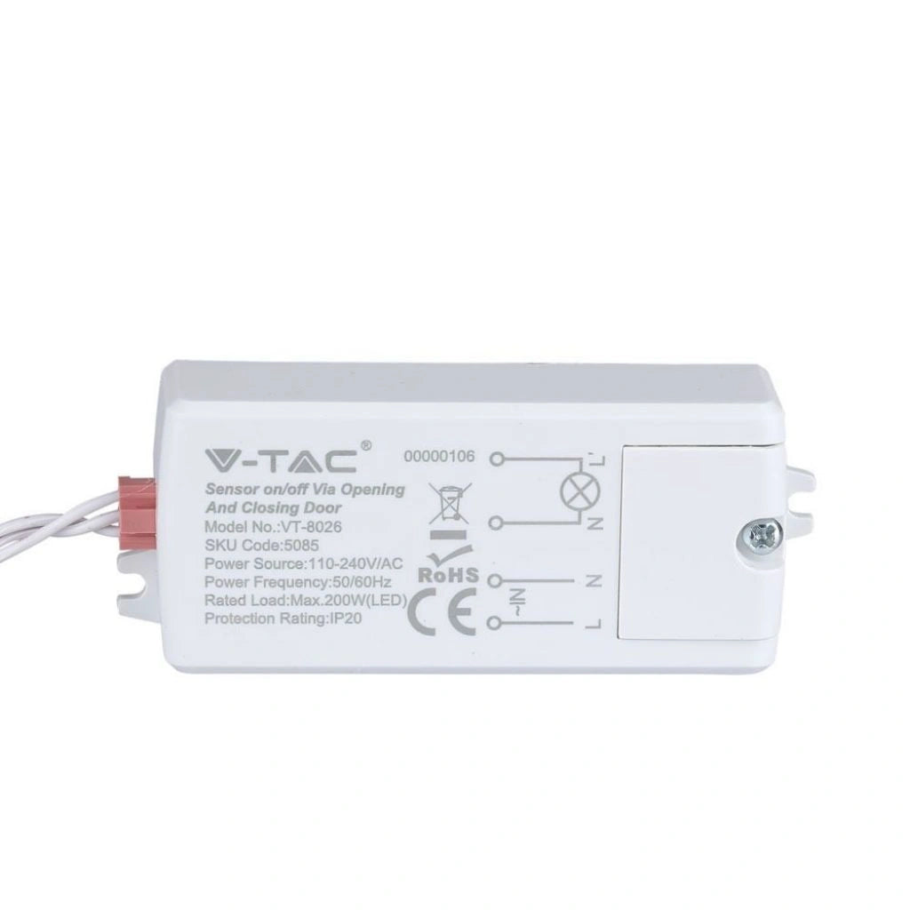 V-Tac SKU 5085 VT-802 sensore di movimento a infrarossi apertura chiusura porta