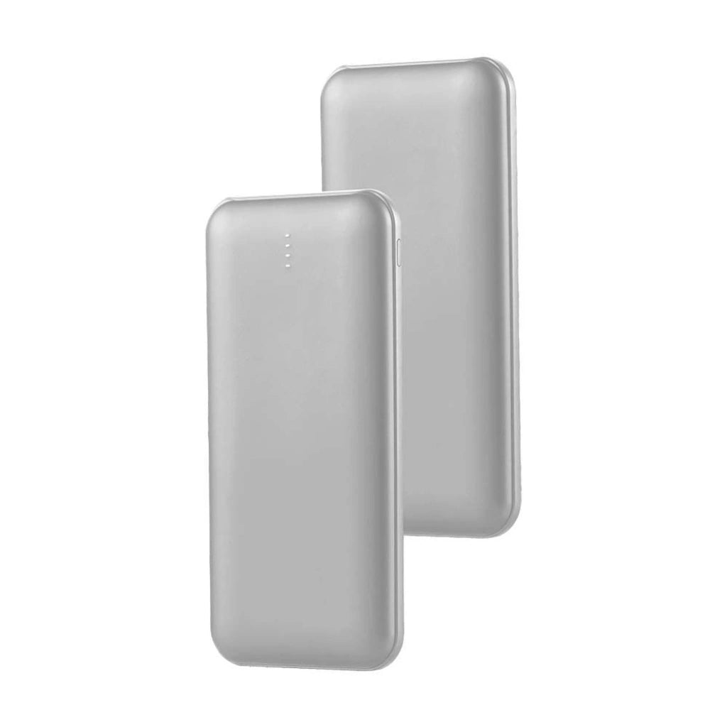 V-Tac SKU 23037 VT-3527 power bank slim per tablet e smartphone. 10000 mAh. Carica veloce. 10 Watt. Con dual Usb e type C. Colore argento.