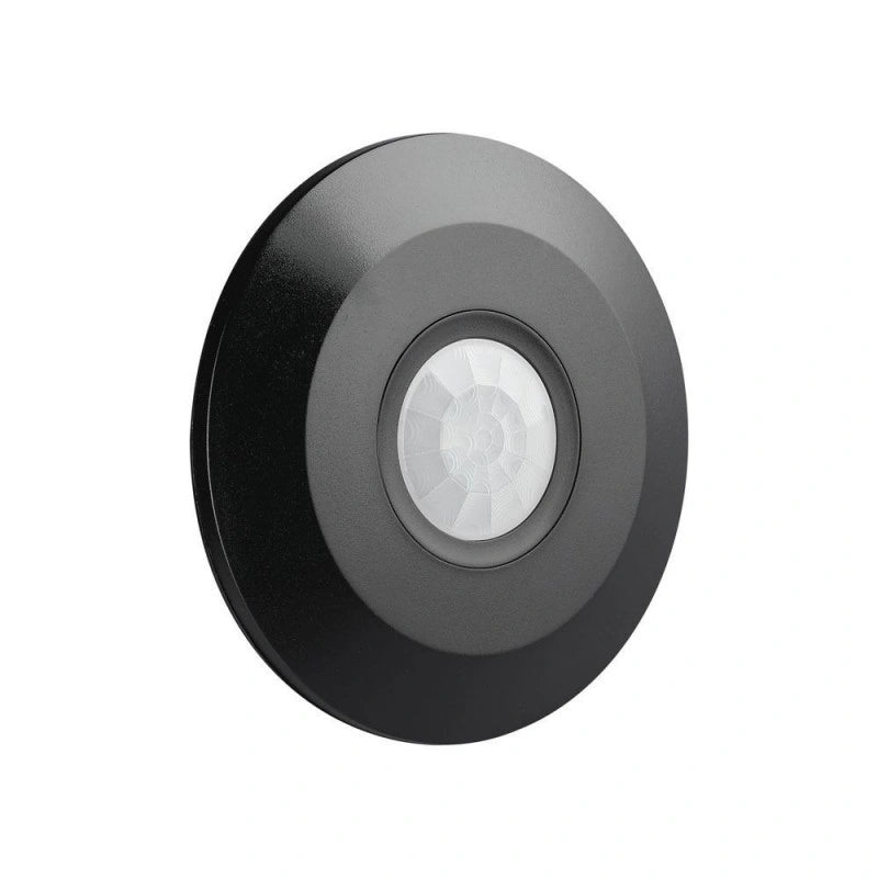 V-Tac SKU 5087 VT-8027 sensore di movimento a infrarossi. Campo di rilevamento a 360 gradi e una distanza massima di 8 metri. Montaggio a plafone. Colore nero.