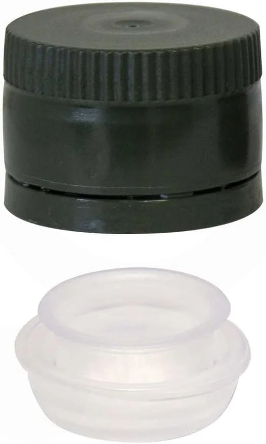 100 tappi in plastica a vite anti rabbocco con versatore per bottiglia marasca