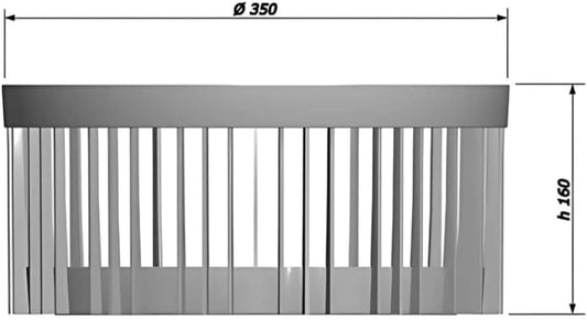 Set completo per lavastoviglie. Il set è composto da un cestello tondo di diametro 35 cm, da un cestino porta cucchiani quadro di dimensioni 11 x 11 cm e da una griglia porta piattini a 12 posti. Prodotti da Inox Macel, questi accessori costituiscono un set completo per lavastoviglie di casa, bar, ristoranti, locali pubblici e attività ristorative.