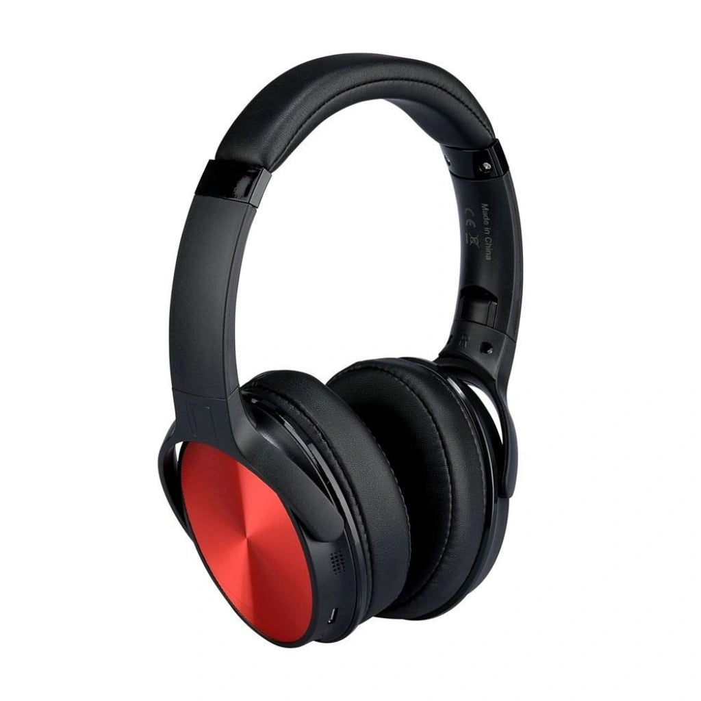 V-Tac SKU 7729 VT-6322-R cuffie senza fili. per ascoltare musica. Bluetooth. Testa rotante. Colore rosso. Con custodia. Controlla musica e media sul tuo smartphone.