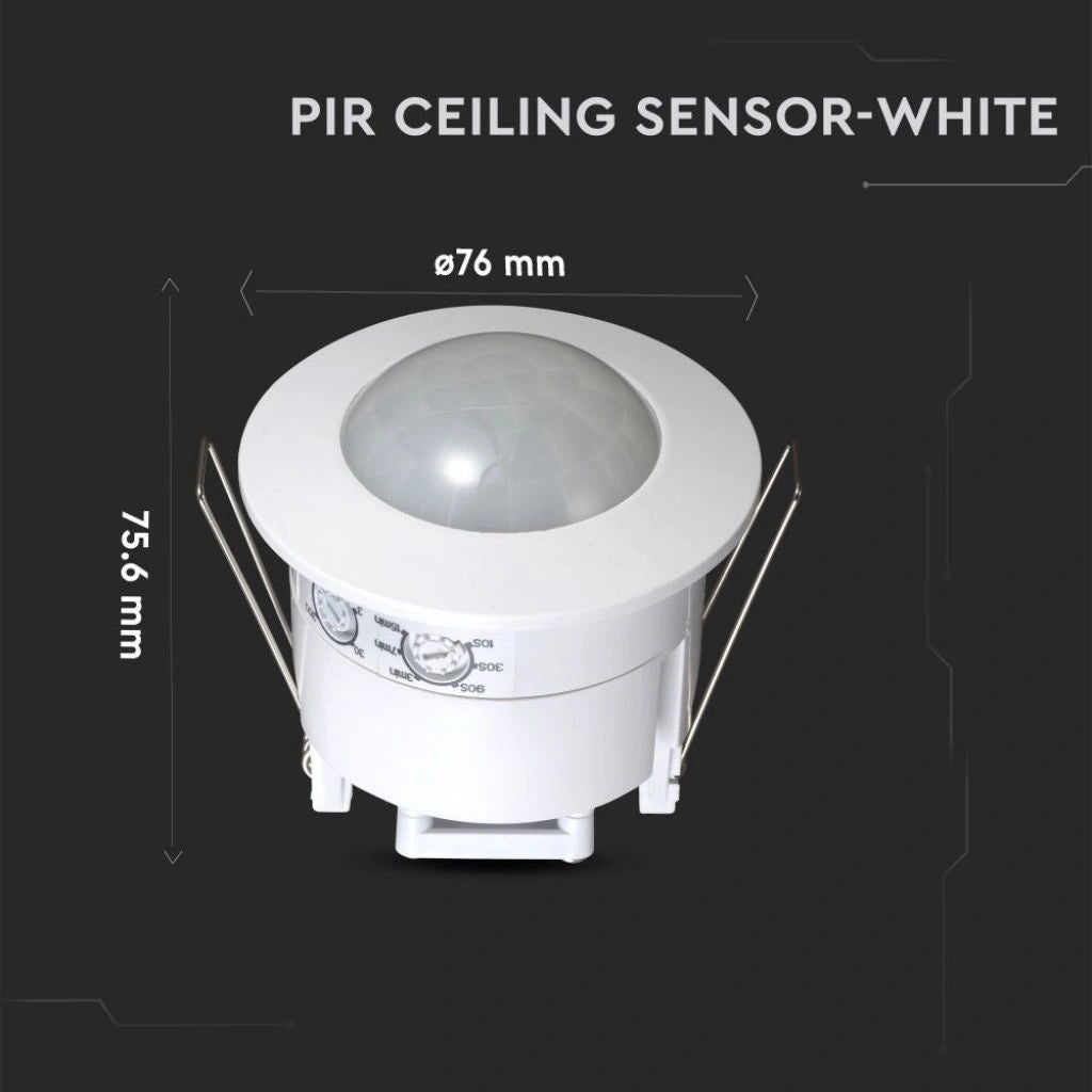 V-Tac SKU 1356 VT-8051 sensore di movimento a infrarossi a incasso colore bianco