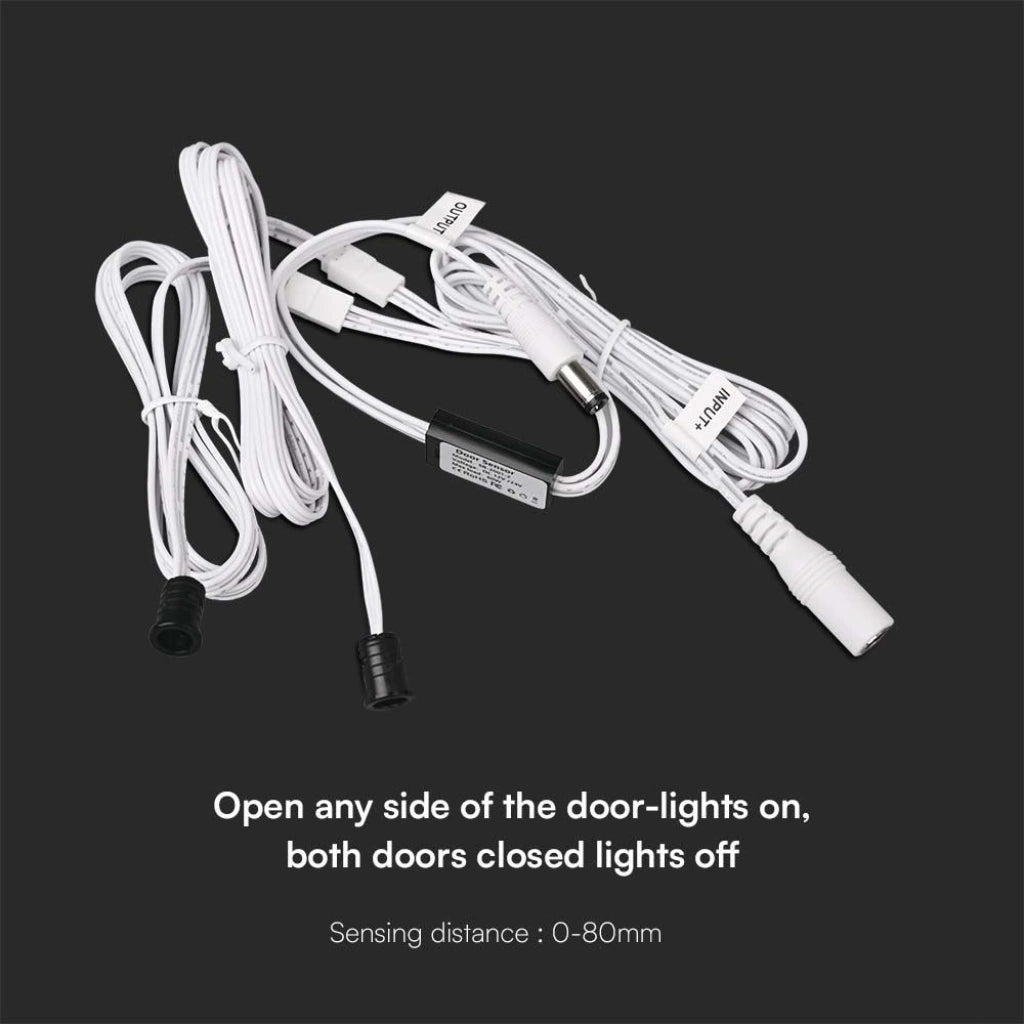 V-Tac SKU 23457 VT-82060 interruttore con sensore per porte a doppia anta. Compatibile con strip led.  A plafone/incasso.