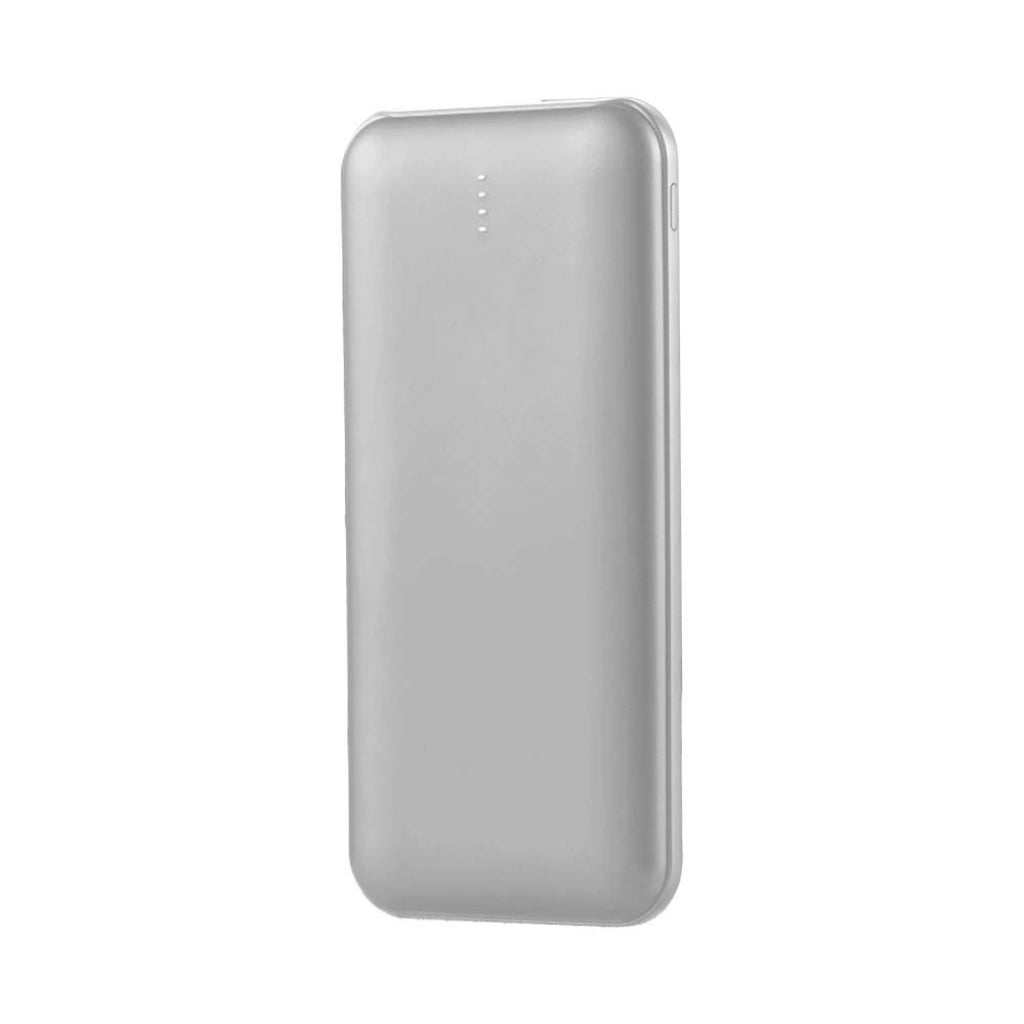V-Tac SKU 23037 VT-3527 power bank slim per tablet e smartphone. 10000 mAh. Carica veloce. 10 Watt. Con dual Usb e type C. Colore argento.