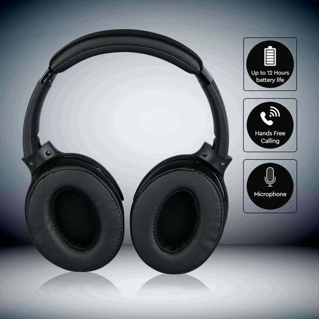 V-Tac SKU 7729 VT-6322-R cuffie senza fili. per ascoltare musica. Bluetooth. Testa rotante. Colore rosso. Con custodia. Controlla musica e media sul tuo smartphone.