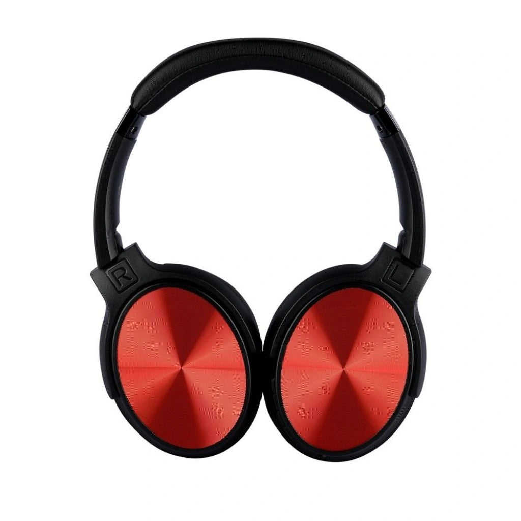V-Tac SKU 7729 VT-6322-R cuffie senza fili. per ascoltare musica. Bluetooth. Testa rotante. Colore rosso. Con custodia. Controlla musica e media sul tuo smartphone.