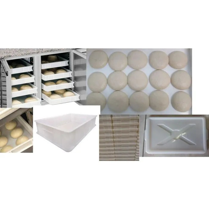 Giganplast cm 60 x 40 x h 10 1885HD1 cassetta service contenitore per lievitazione impasto palline panetti pizza pane