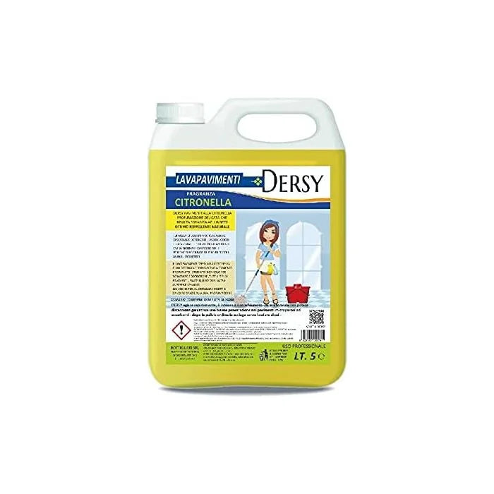 Elettrochimica del Sele Dersy lava pavimenti detergente citronella 5 litri