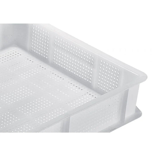 Giganplast 1880/HD1 dimensioni cm 60 x 40 x h 10 contenitore cassetta service forata sovrapponibile porta impasto lievitazione panetti pizza