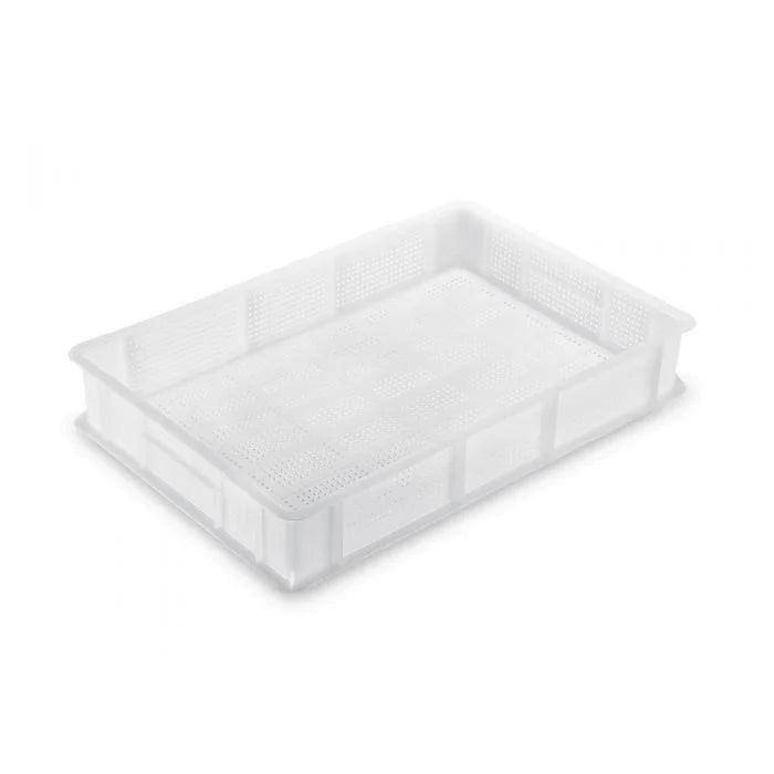 Giganplast 1880/HD2 dimensioni cm 60 x 40 x h 13 contenitore cassetta service forata sovrapponibile porta impasto lievitazione panetti pizza