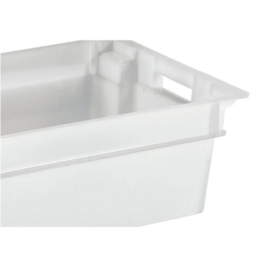 Giganplast 1910HD10 contenitore cassetta euro dimensioni cm 60 40 h 20 piena alimenti pizza pane impilabile sovrapponibile maniglie passanti colore neutro