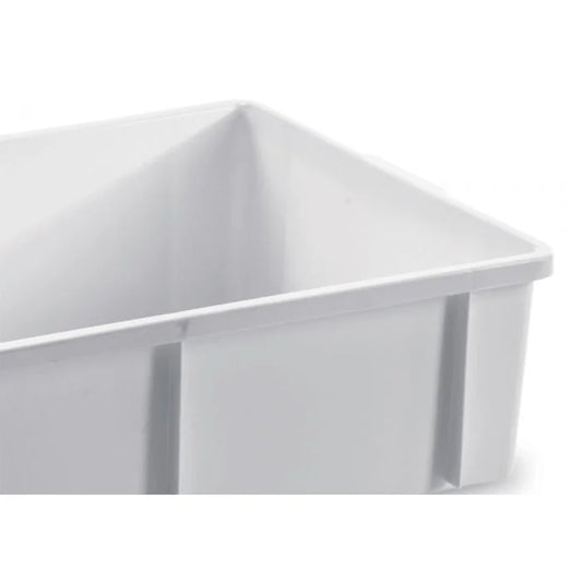 Giganplast cm 60 x 40 x h 20 1875M3/BI cassetta service transport contenitore bianco latte sovrapponibile per lievitazione impasto palline panetti pizza pane