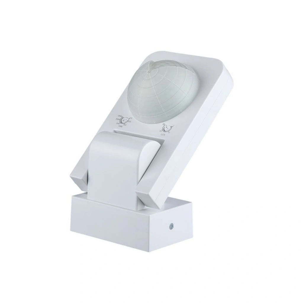 V-Tac SKU 1500 VT-8083-W sensore di movimento a infrarossi. Angolazione regolabile. Rilevamento a 360 gradi. Installazione a superficie. Colore bianco.