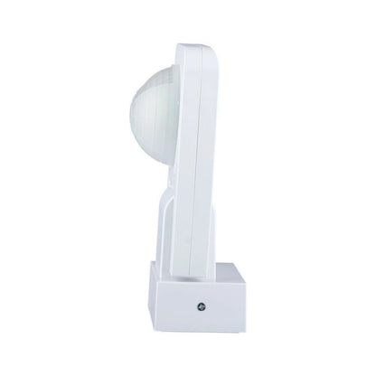 V-Tac SKU 1500 VT-8083-W sensore di movimento a infrarossi. Angolazione regolabile. Rilevamento a 360 gradi. Installazione a superficie. Colore bianco.