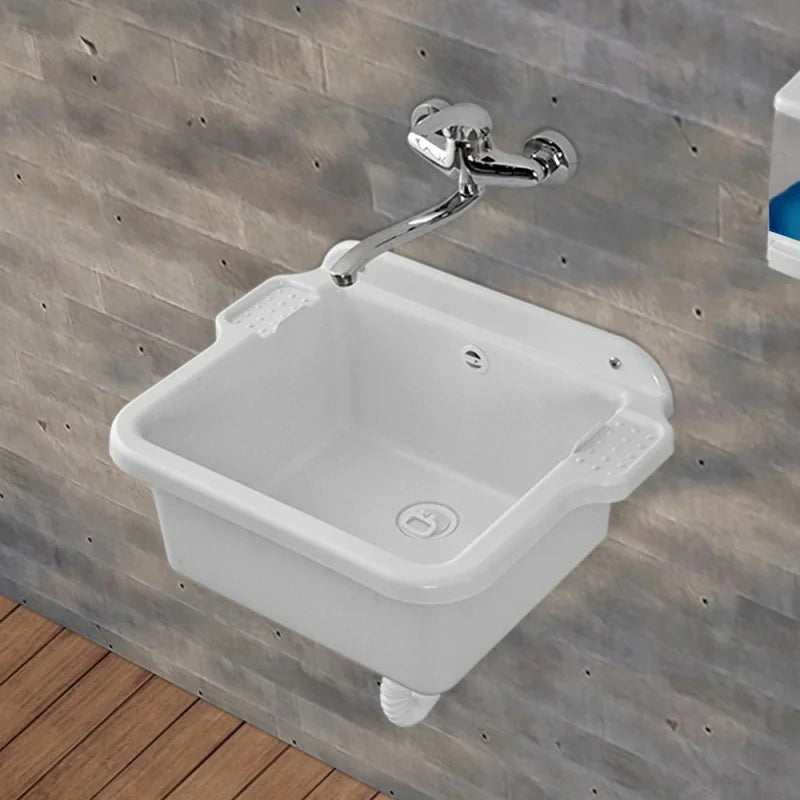 Pilozzo sospeso a parete in resina cm 58 x 45 con kit di scarico fissaggi inclusi