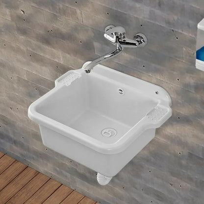 Pilozzo sospeso a parete in resina cm 58 x 45 con kit di scarico fissaggi inclusi
