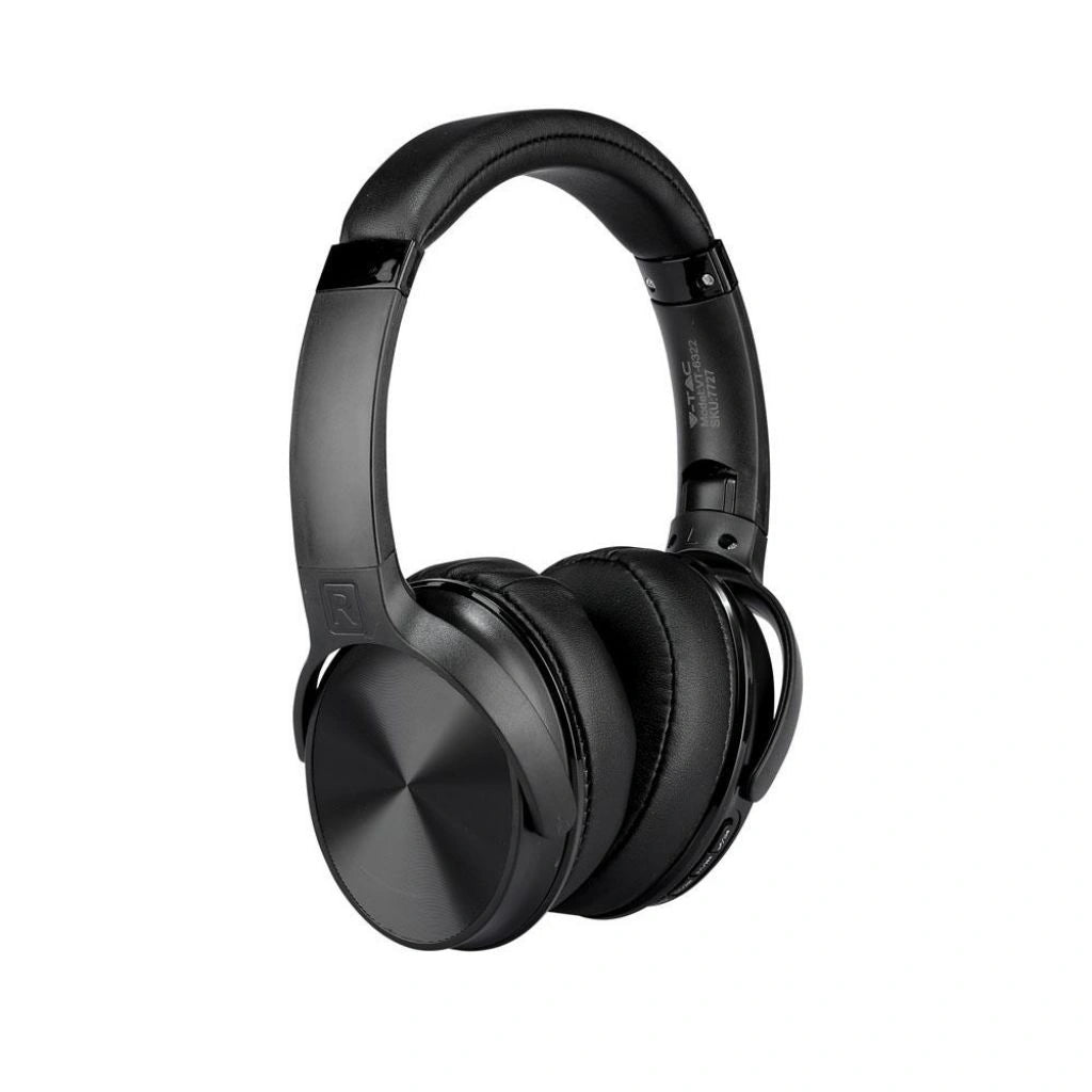 V-Tac SKU 7727 VT-6322-R cuffie senza fili per ascoltare musica. Bluetooth. Testa rotante. Colore nero.