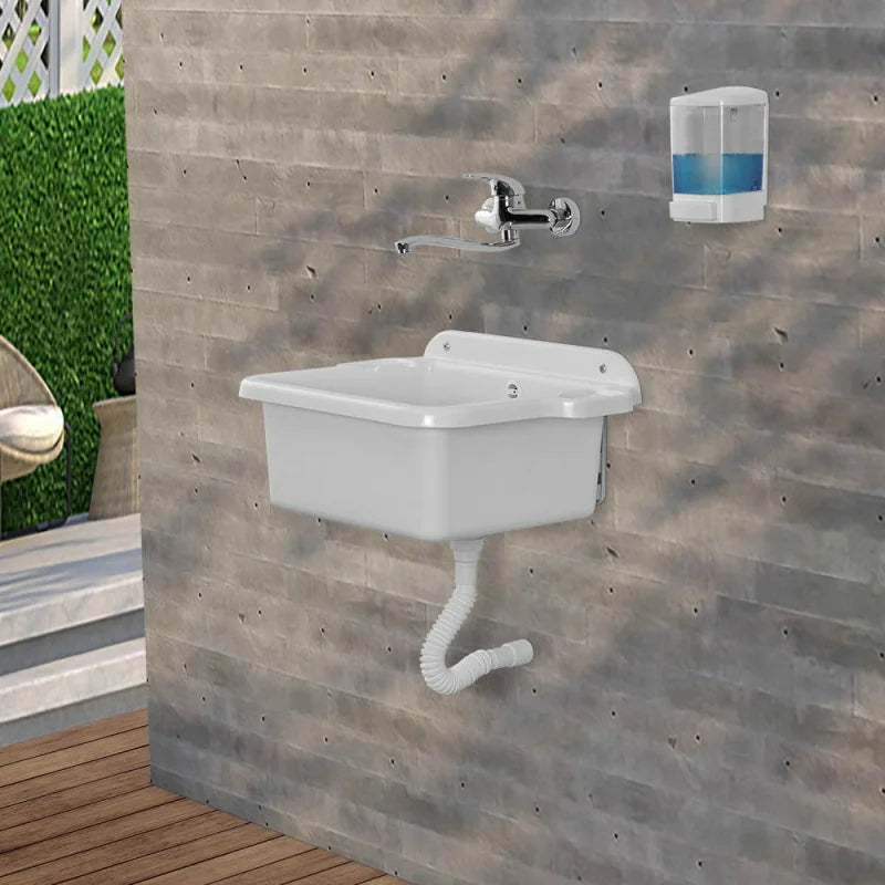 Pilozzo sospeso a parete in resina cm 58 x 45 con kit di scarico fissaggi inclusi