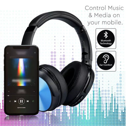 V-Tac SKU 7728 VT-6322-R cuffie senza fili per ascoltare musica. Bluetooth. Testa rotante. Colore blu. Con custodia. Controlla musica e media sul tuo smartphone. Suono di alta qualità. Connettività fino a 10 metri. Autonomia di 12 ore. Per ascoltare musica e telefonare con le mani libere. Microfono integrato. Tasti per il controllo. Micro cavo USB incluso. Slot per scheda SD/TF. Porta ausiliaria.