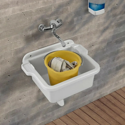Pilozzo sospeso a parete in resina cm 58 x 45 con kit di scarico fissaggi inclusi