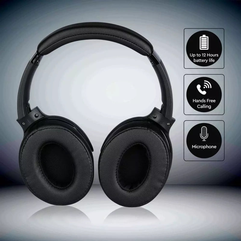 V-Tac SKU 7728 VT-6322-R cuffie senza fili per ascoltare musica. Bluetooth. Testa rotante. Colore blu. Con custodia. Controlla musica e media sul tuo smartphone. Suono di alta qualità. Connettività fino a 10 metri. Autonomia di 12 ore. Per ascoltare musica e telefonare con le mani libere. Microfono integrato. Tasti per il controllo. Micro cavo USB incluso. Slot per scheda SD/TF. Porta ausiliaria.