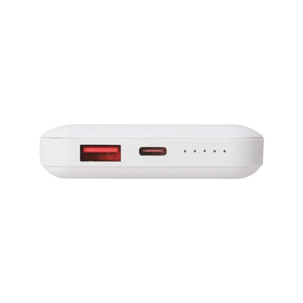 V-Tac SKU 23039 VT-3529 power bank ultra sottile. Magnetico. Con ricarica wireless. Colore bianco.