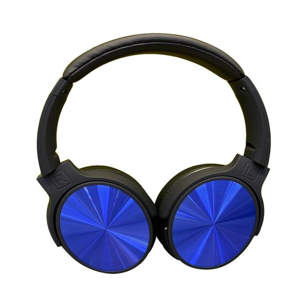 V-Tac SKU 7728 VT-6322-R cuffie senza fili per ascoltare musica. Bluetooth. Testa rotante. Colore blu. Con custodia. Controlla musica e media sul tuo smartphone. Suono di alta qualità. Connettività fino a 10 metri. Autonomia di 12 ore. Per ascoltare musica e telefonare con le mani libere. Microfono integrato. Tasti per il controllo. Micro cavo USB incluso. Slot per scheda SD/TF. Porta ausiliaria.