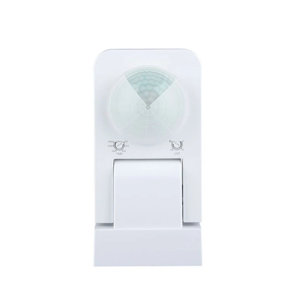 V-Tac SKU 1500 VT-8083-W sensore di movimento a infrarossi. Angolazione regolabile. Rilevamento a 360 gradi. Installazione a superficie. Colore bianco.