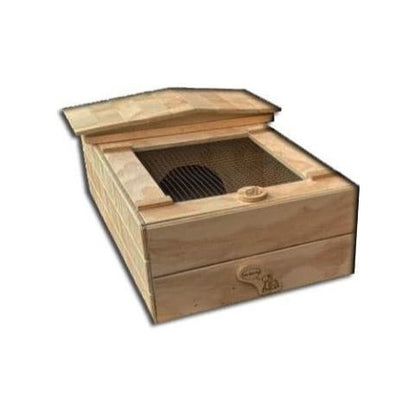 Terrario casetta per tartarughe di terra in legno con tetto spiovente cm 60 x 40 x altezza 23 cm