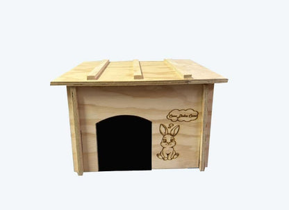 Cuccia casetta terrario in legno per coniglio nano. Dimensioni dellavbase della cuccia: cm 30 x 30 x altezza cm 27. Dimensioni del tetto: cm 30 x 35
