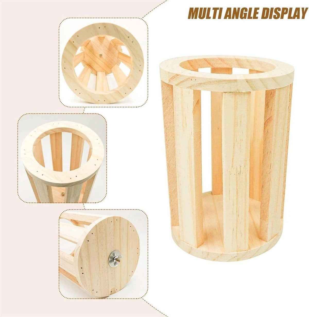 Mangiatoia in legno per conigli criceti scoiattoli roditori cincillà fieno cm 20 x 14