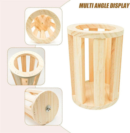 Mangiatoia in legno per conigli criceti scoiattoli roditori cincillà fieno cm 20 x 14