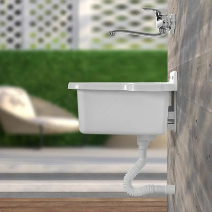 Pilozzo sospeso a parete in resina cm 58 x 45 con kit di scarico fissaggi inclusi