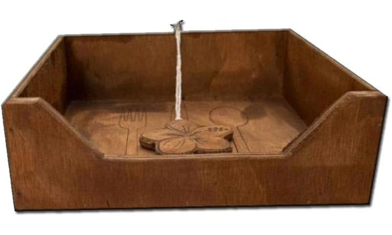 3 portatovaglioli in legno cm 23 x 23 x h 8 dispenser salviette carta legno grezzo arredo centro tavola