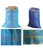 100 sacco sacchi sacconi per noci nocciole castagne spazzatura calcinacci agricoltura giardinaggio in polietilene cm 70 x 120 blu