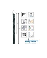 Alpen DIN 338 RN Sprint punta elicoidale HSS per trapano manuale foratura acciai legati e non legati