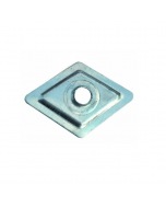 Friulsider rondella romboidale in acciaio zincato con foro diametro mm 6,5 dimensioni m 27 x 27
