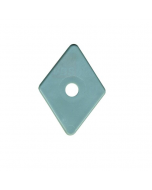 Friulsider rondella romboidale in polipropilene plastica foro diametro mm 6 dimensioni mm 27 x 27