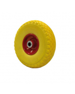 Maurer ruota piena in poliuretano giallo per carrelli nucleo in acciaio diametro mm 260 x 85