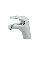 Maurer Sorgente rubinetto miscelatore per lavabo con scarico in ottone cromato completo di tubi flex 3/8" femmina