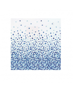 Maurer tenda per doccia fantasia pietre blu completa di ganci di fissaggio in tessuto poliestere impermeabile