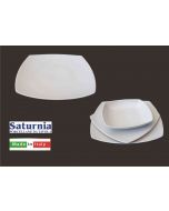 Saturnia piatto Tokio piano diametro cm 26 bianco set 6 pezzi
