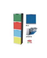Stefanplast Amica pattumiera per raccolta differenziata modulare componibile verticale. Modulo singolo disponibile in colore giallo, blu, grigio, verde di dimensioni cm 40 x 30 x 40.