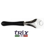 Trix spatola standard per pasticceria e dolci fatti in casa in acciaio inox lunghezza cm 26 e manico in plastica colore nero
