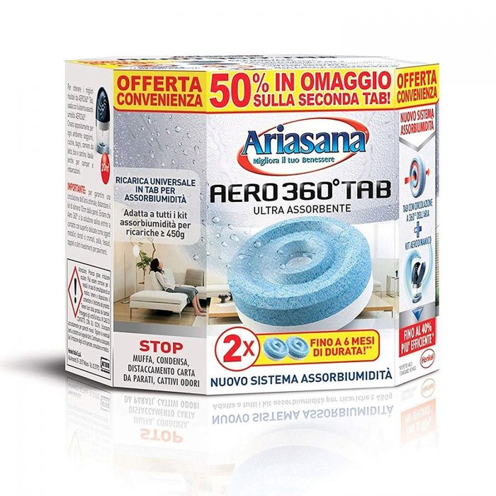 Ariasana Aero 360° Tab ricarica 2 pastiglie 450 grammi