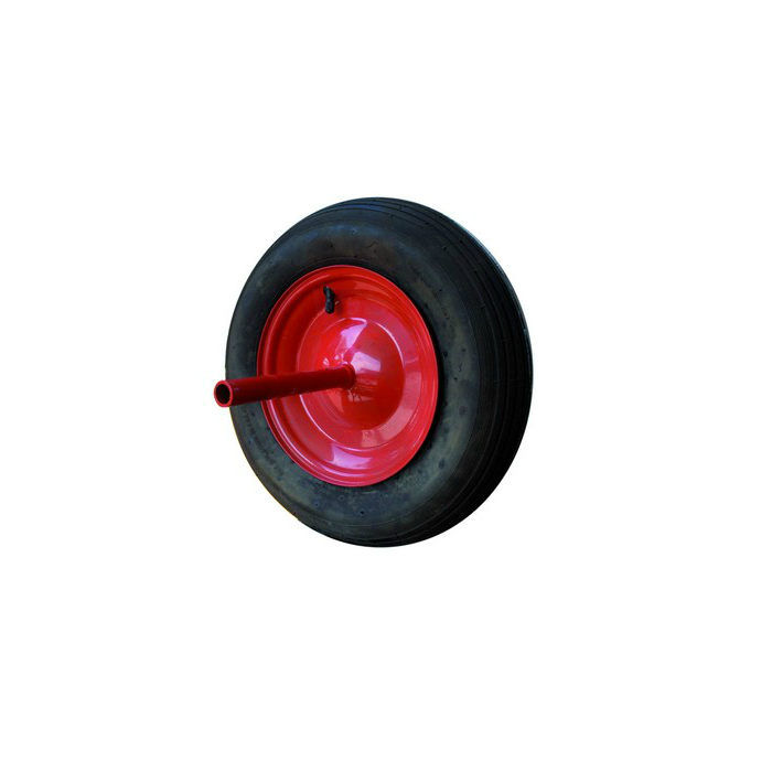 Maurer ruota pneumatica per carriola ribaltabile e agricola nucleo in  acciaio diametro mm 350 x 80 asse lungo