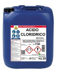 Acido Cloridrico soluzione 30/33% tanica da 20kg