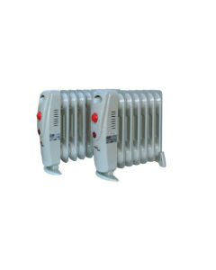 Dusty Naxos radiatore ad olio con tasto accensione con indicatore luminoso termostato di controllo selezione temperatura 7 elementi dimensioni cm 30 x 13 x h 34,5 potenza 700 watt