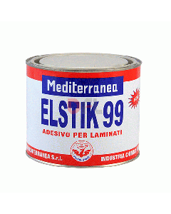 Elstik 99 New adesivo policloroprenico a contatto per legno. A base solvente. Versatile a bassa viscosità, ideale per l'incollaggio di laminati plastici rigidi a legno (massello, compensato, truciolare), a metallo e gomma. Resistenza termica +80°C circa. 
